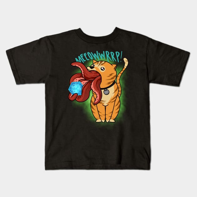 Meowrp Kids T-Shirt by drixalvarez